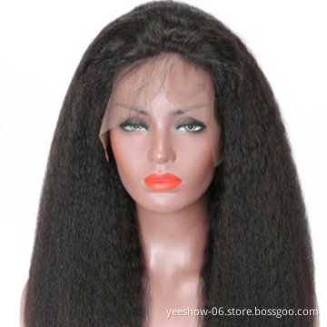 light yaki virgin 370 pegasus orange virgin synthetic with baby brown human hair lace front wig for Women